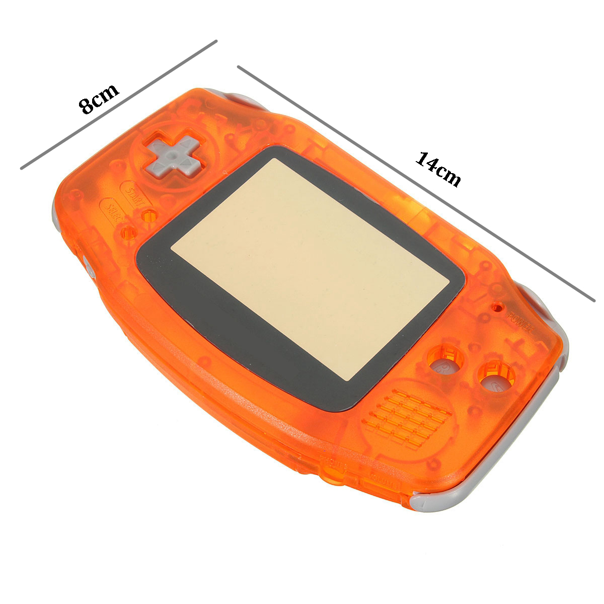 Transparent-Orange-Shell-Housing-Case-Cover-For-Nintendo-Game-Boy-Advance-GBA-1176946