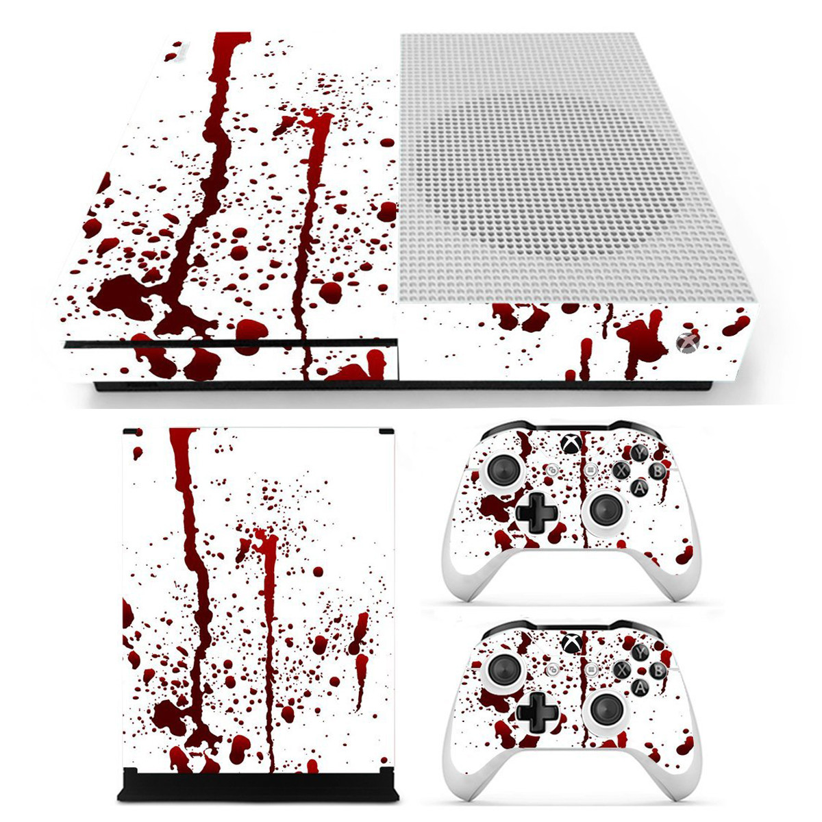 Bloody-Skin-Decals-Stickers-Cover-for-Xbox-One-S-Game-Console-amp-2-Controllers-1336683