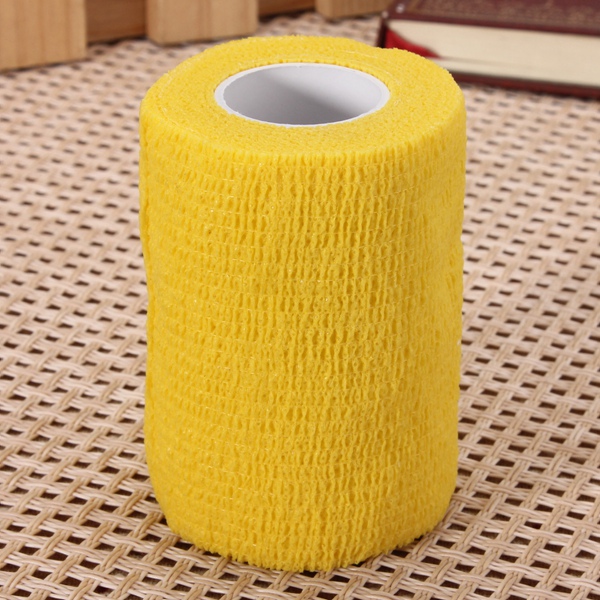 4pcs-Yellow-Ourdoor-Sports-Self-adhesive-Elastic-Gauze-Tape-Care-Bandage-1047415