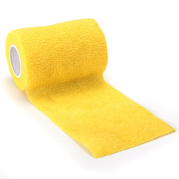 4pcs-Yellow-Ourdoor-Sports-Self-adhesive-Elastic-Gauze-Tape-Care-Bandage-1047415