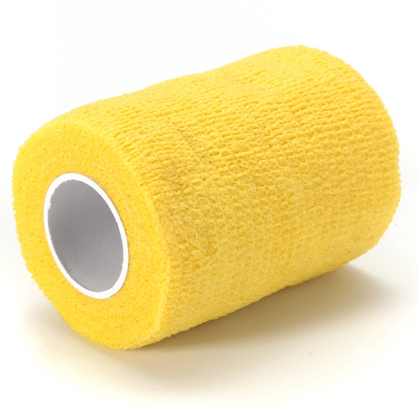 4pcs-Yellow-Ourdoor-Sports-Self-adhesive-Elastic-Gauze-Tape-Care-Bandage-1047415