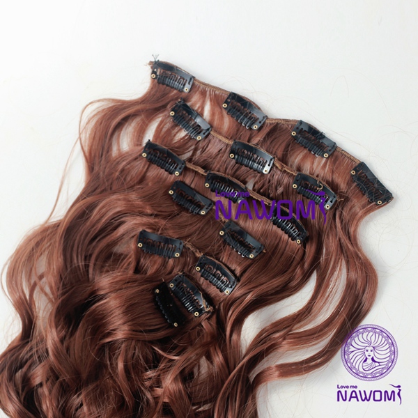 7Pcs-NAWOMI-Body-Wave-Heat-Resistant-Friendly-Clip-In-Synthetic-Hair-Extension-2165-Inch-30-Brown-994559