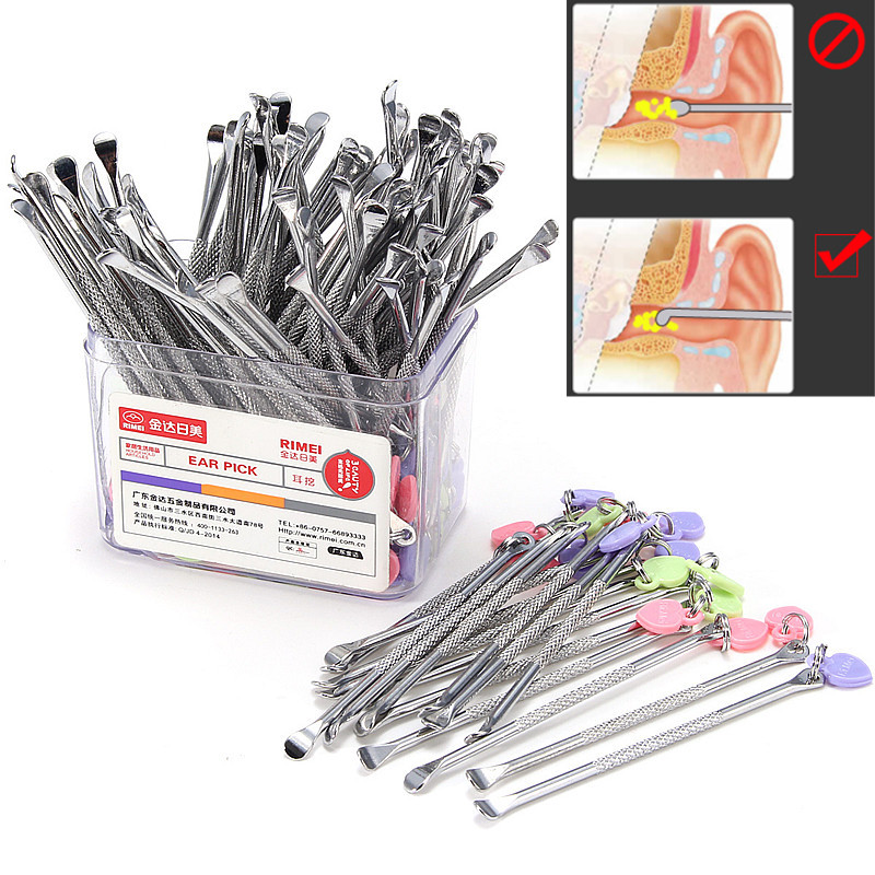 100Pcs-Silver-Alloy-Ear-Pick-Wax-Curette-Remover-Cleaner-Earpick-Spoon-Stick-1138416