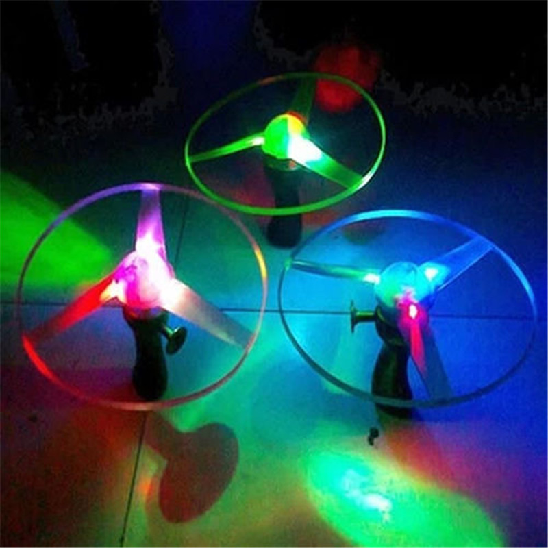 Boomerangs-Flying-Saucer-Helicopter-UFO-Spin-LED-Light-Outdoor-Novelties-Toys-1174269