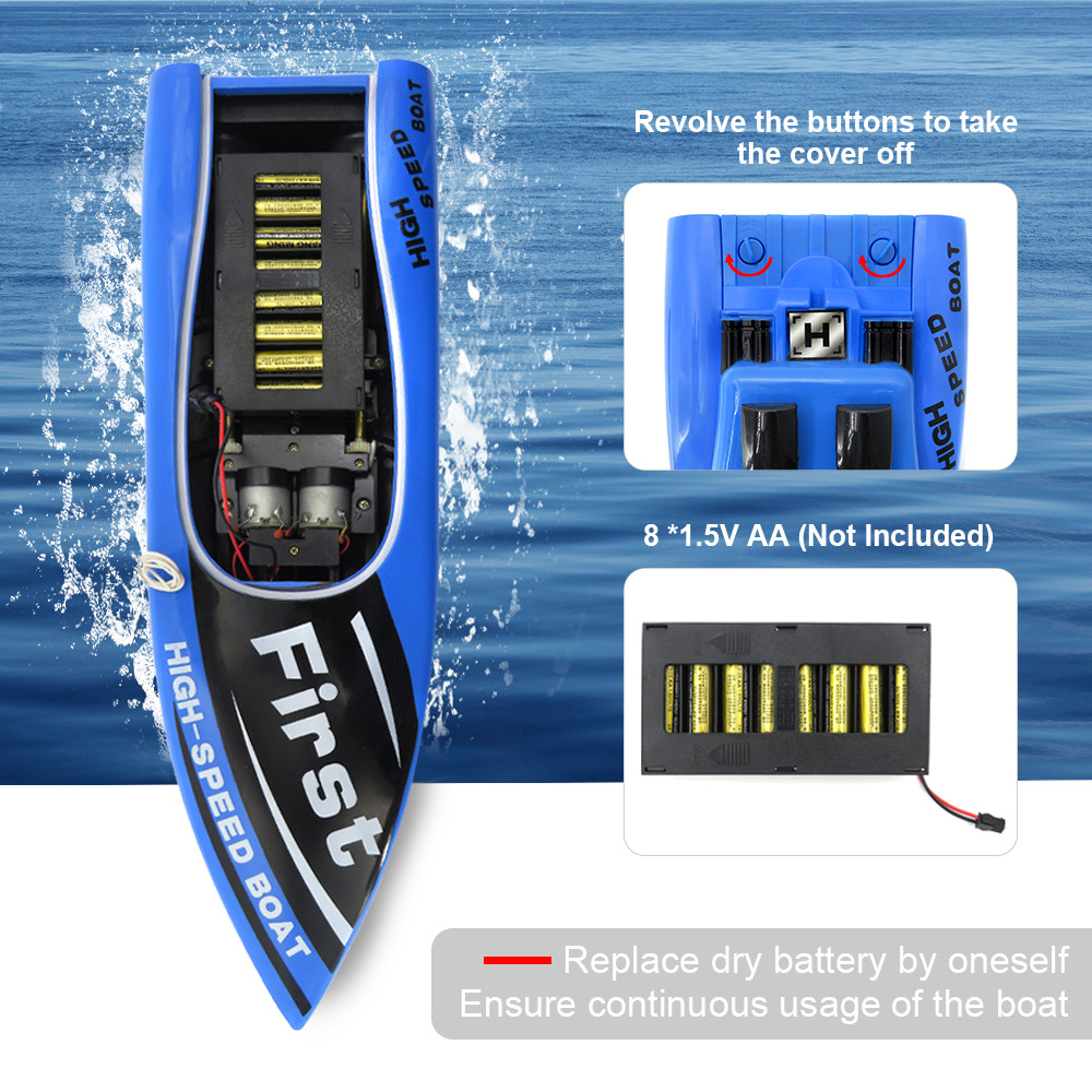 Flytec-2011-10-45cm-40MHZ-15kmh-RC-Boat-Long-Distance-Remove-Control-100m-Toy-1308788