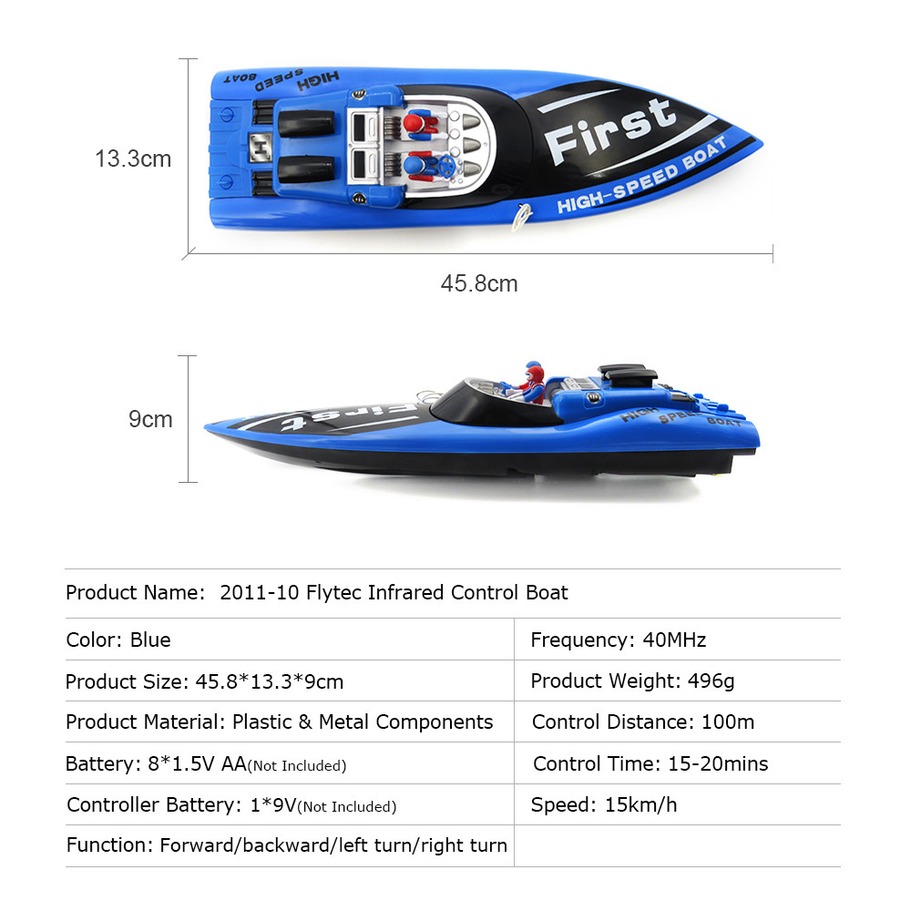 Flytec-2011-10-45cm-40MHZ-15kmh-RC-Boat-Long-Distance-Remove-Control-100m-Toy-1308788