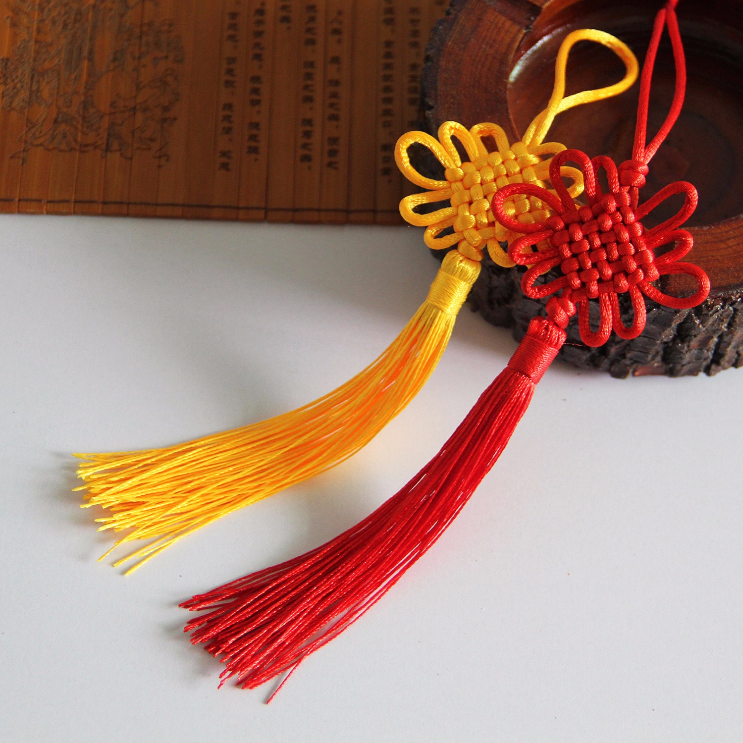 21X55CM-Yellow-Chinese-Knot-Silk-Line-Hanging-Home-Decoration-Chinese-New-Year-Gift-1114114