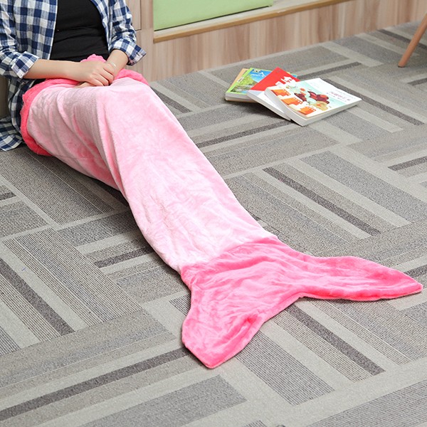 124x104cm-Flannel-Mermaid-Tail-Blanket-Super-Soft-Sofa-Home-Office-Bed-Mat-Sleep-Bag-1084016