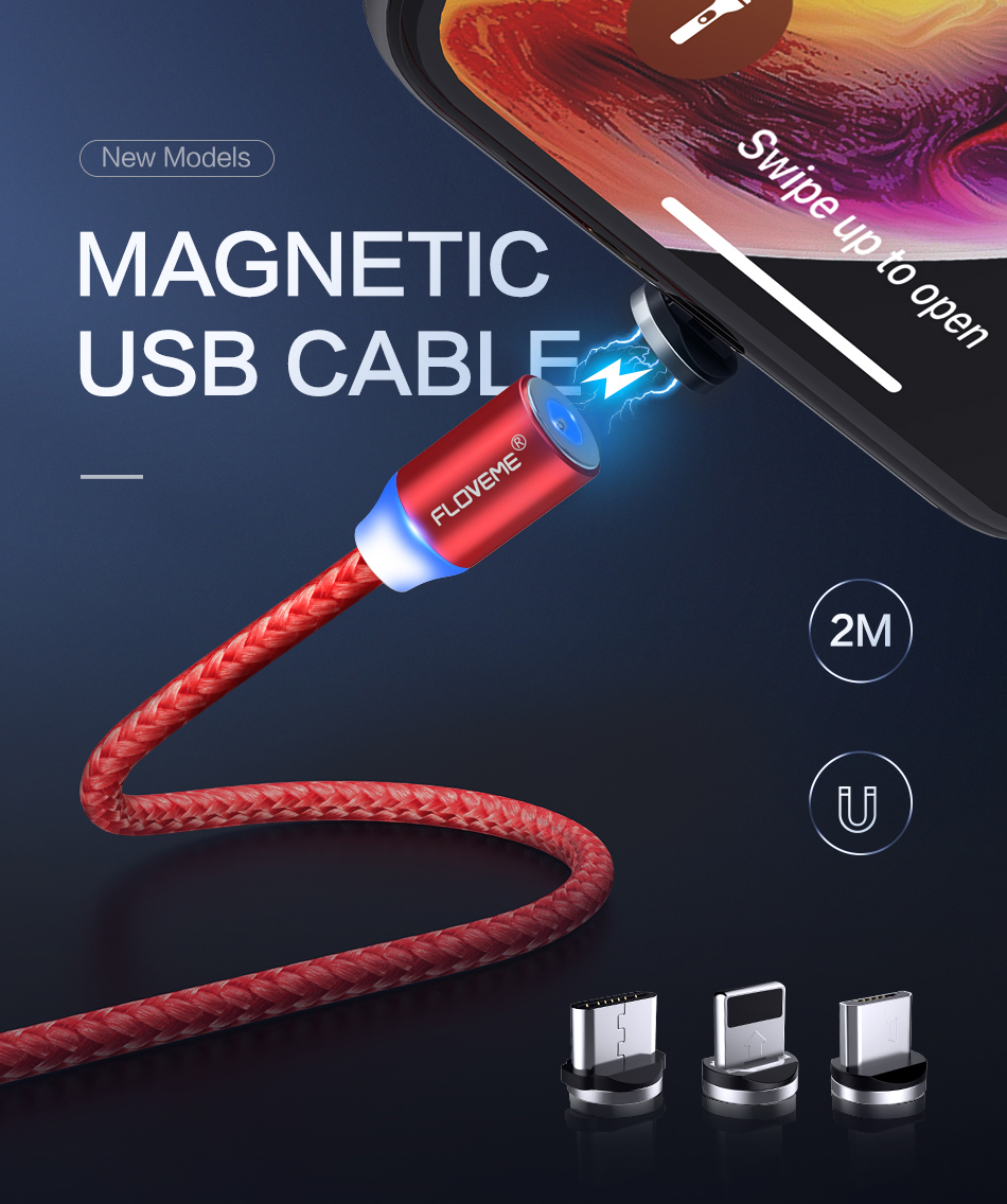 FLOVEME-Micro-USB-LED-Magnetic-Braided-Fast-Charging-Data-Cable-2m-For-Redmi-Note-5-Note-6-Pro-S7-1392883