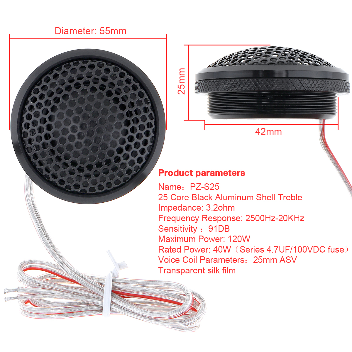 1-Set-1-Inch-PZ-S25-Professional-Car-Audio-Tweeter-40W-Speaker-Bass-Headset-With-Cable-1387312