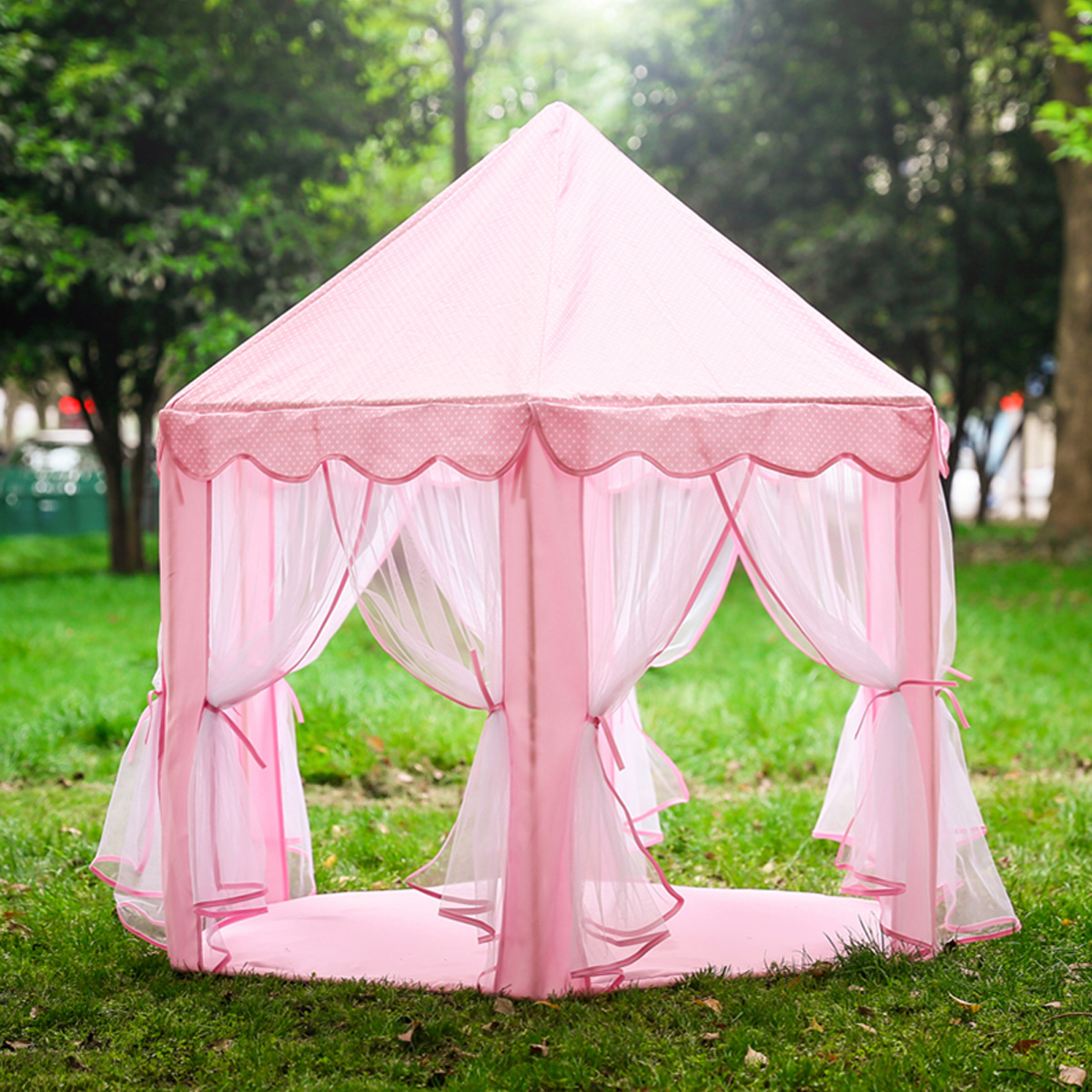 Children-Kids-Play-House-Outdoor-Indoor-Game-Toys-Tent-Girls-Pink-Princess-Castle--Pad-Mat-1265244