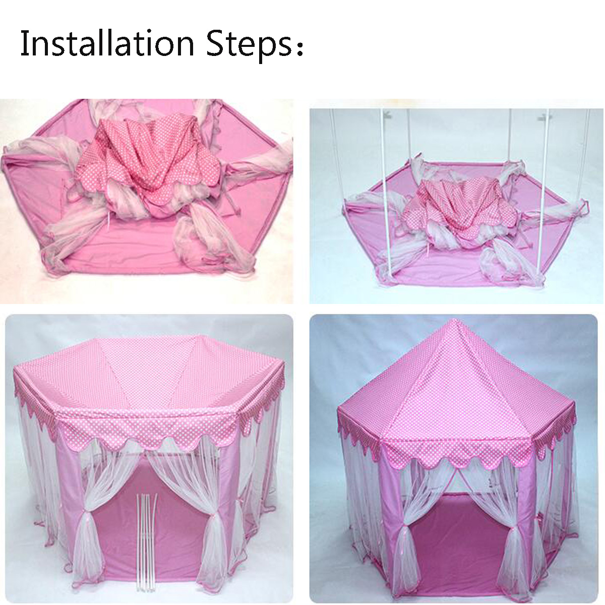 Children-Kids-Play-House-Outdoor-Indoor-Game-Toys-Tent-Girls-Pink-Princess-Castle--Pad-Mat-1265244