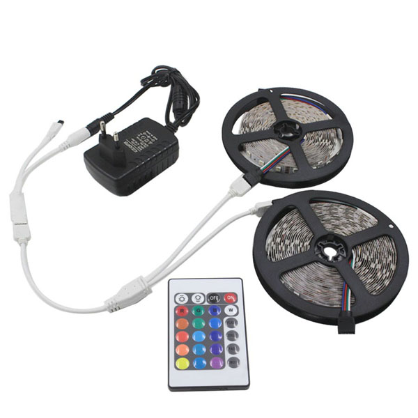 10M-SMD-3528-Waterproof-RGB-600-LED-Strip-Light--Controller--Cable-Connector--Adapter-DC12V-1088074