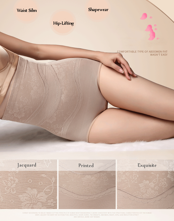 Comfort-Flower-Printed-Hip-Lifting-Super-High-Waist-Slim-Thin-Breathable-Shapewear-1167298